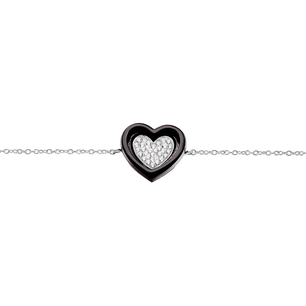 Bracelet Ana-paula Argent Blanc Céramique Et Oxyde De Zirconium