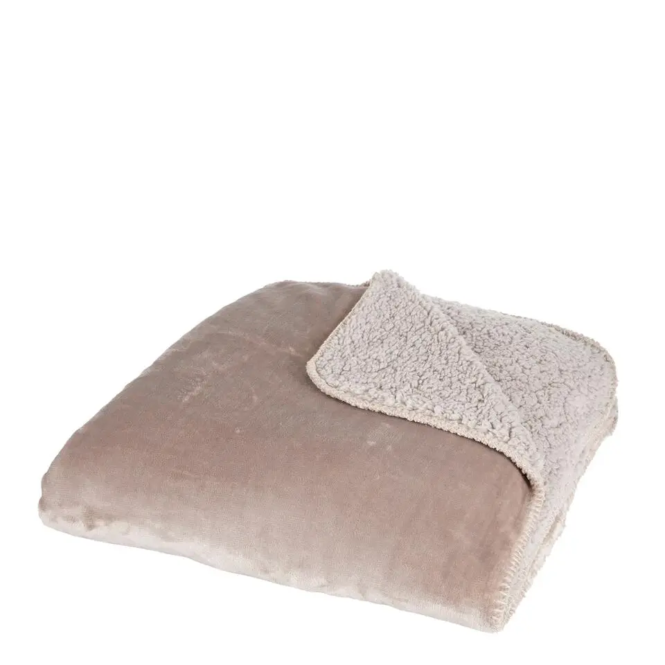 Mica Decorations Mardy Fleece Plaid - L200 x B150 cm - Beige