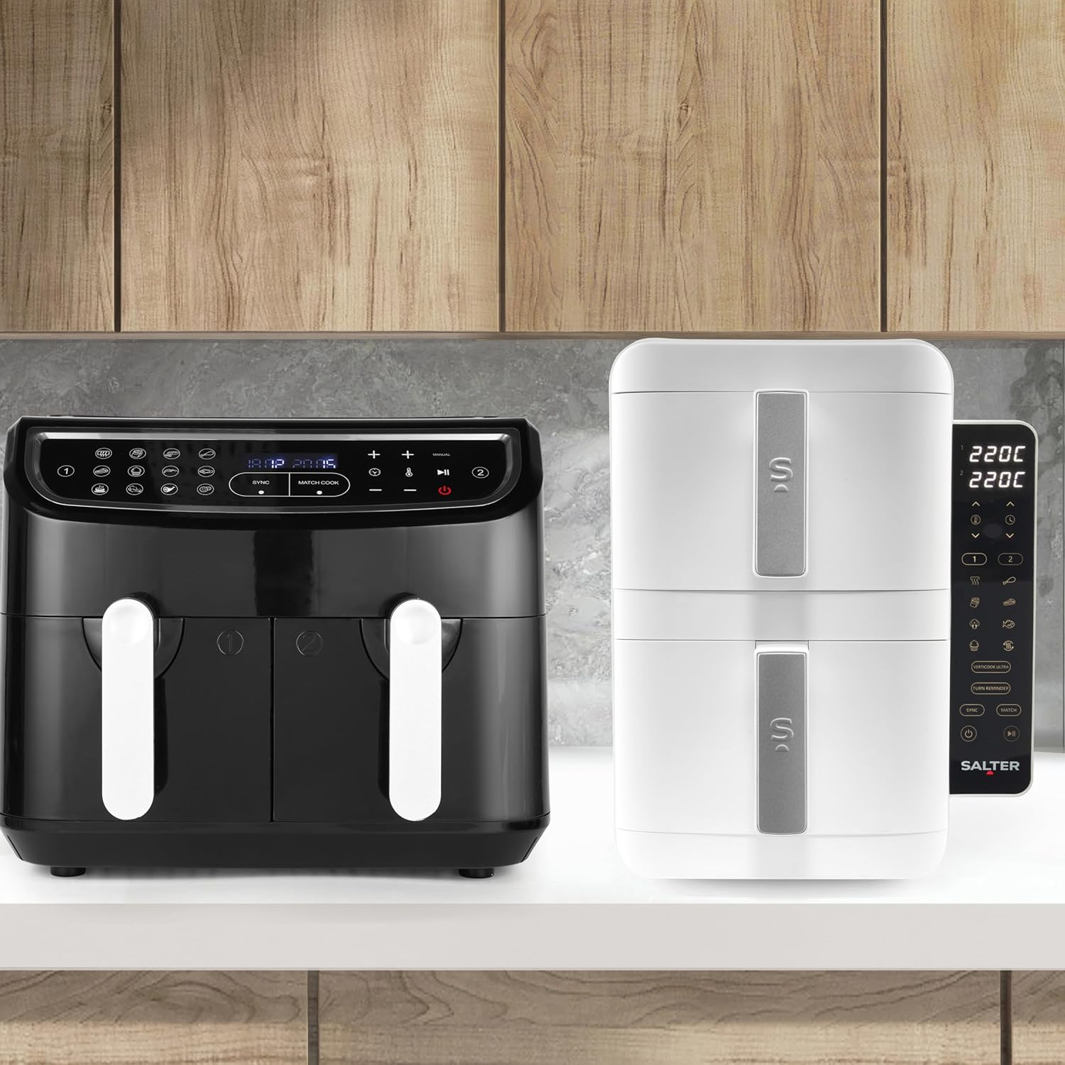 Salter VertiCook Ultra Stackable Air Fryer - UK PLUGGED Vertical 9 L Digital, White