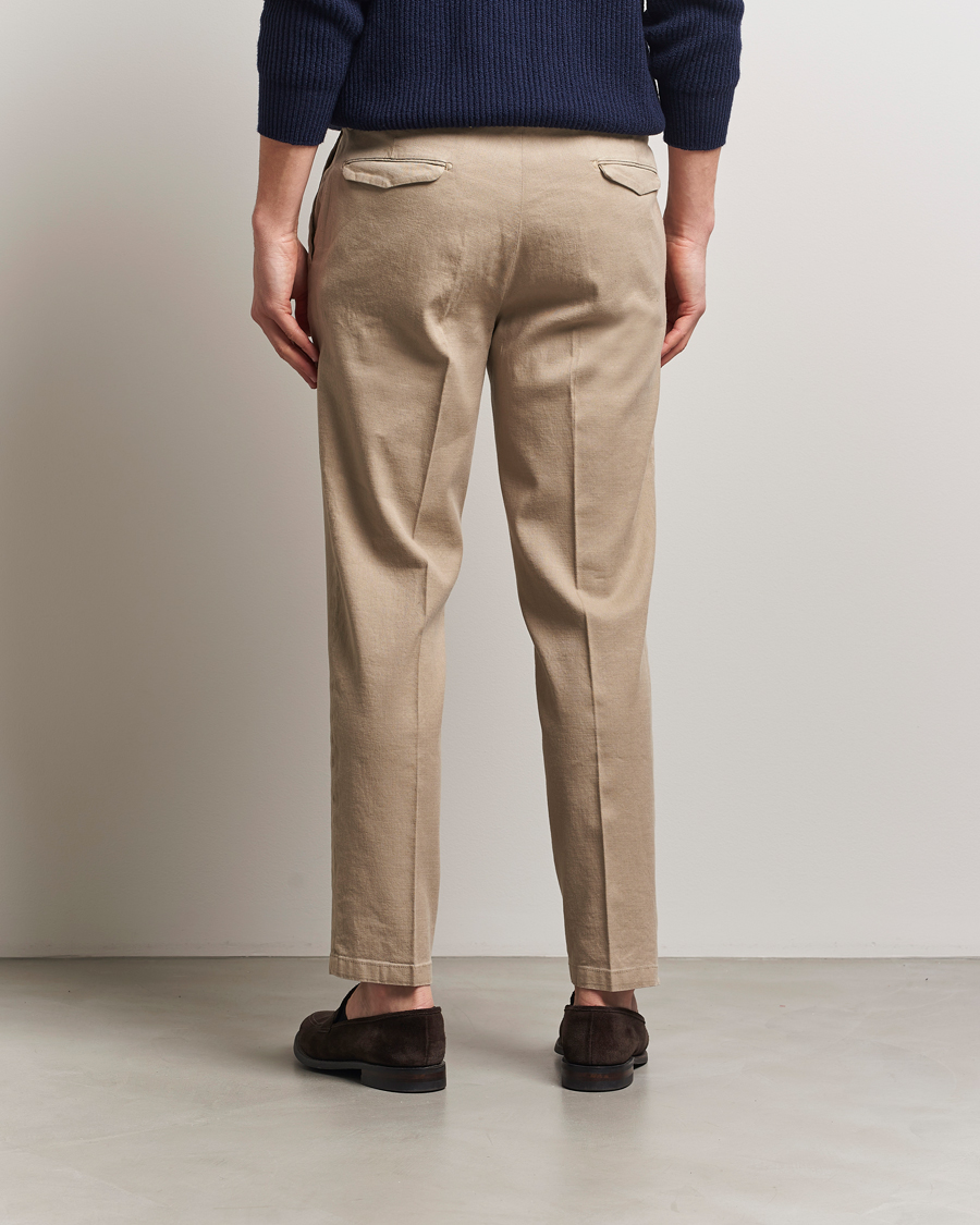 Briglia 1949 Pleated Linen Trousers Taupe