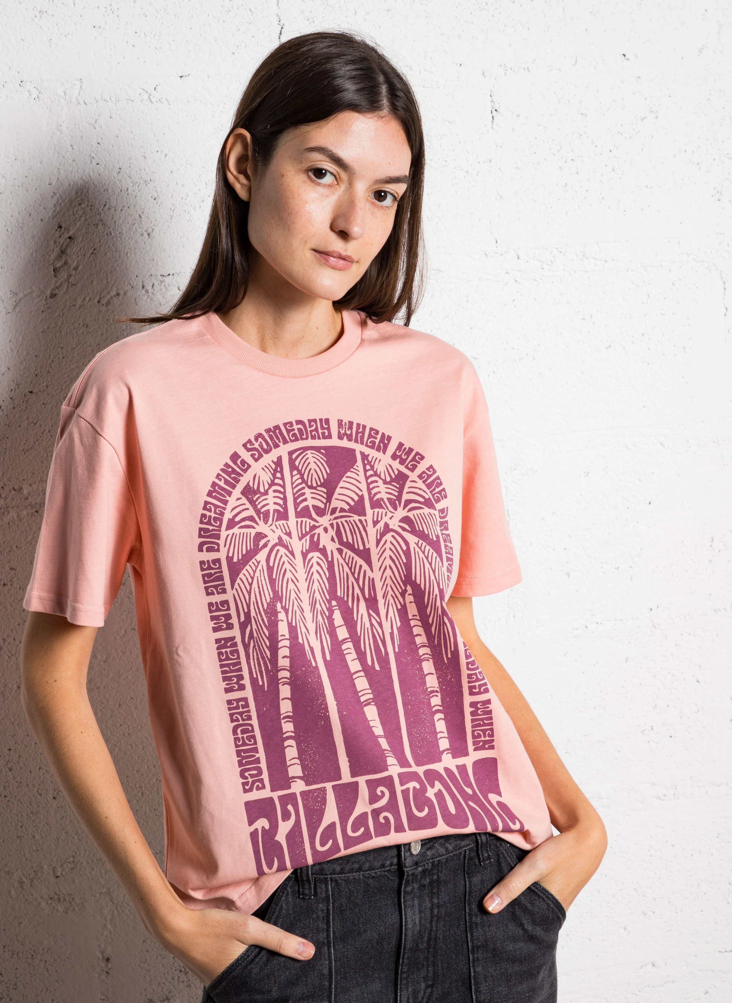 SOMEDAY DREAMS - Tee-shirt col rond en coton | Rose