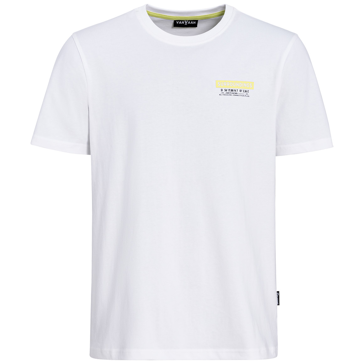 VanVaan Denim Herren T-Shirt mit Rücken-Print weiss