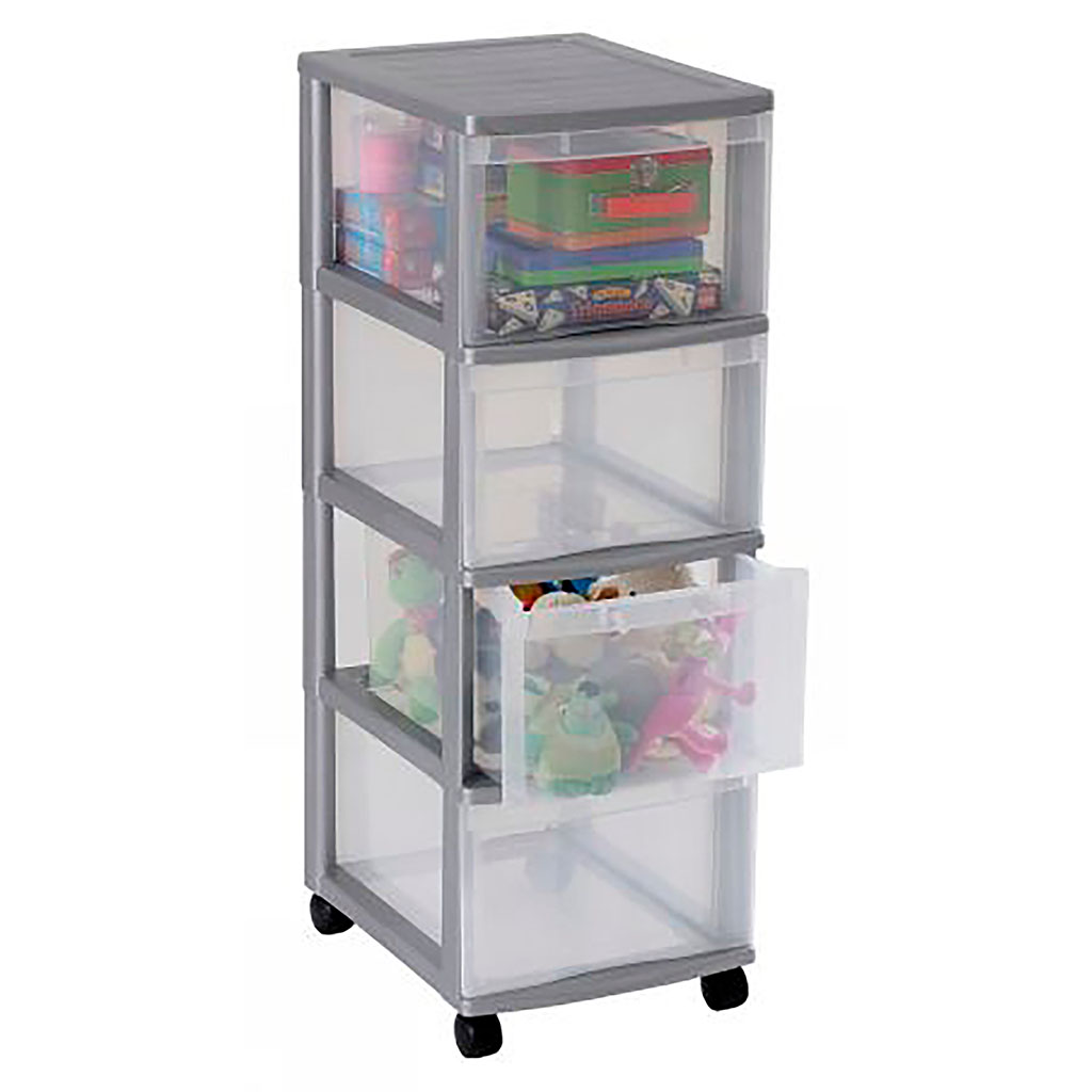 Tour de rangement 4 tiroirs H 85.5cm
