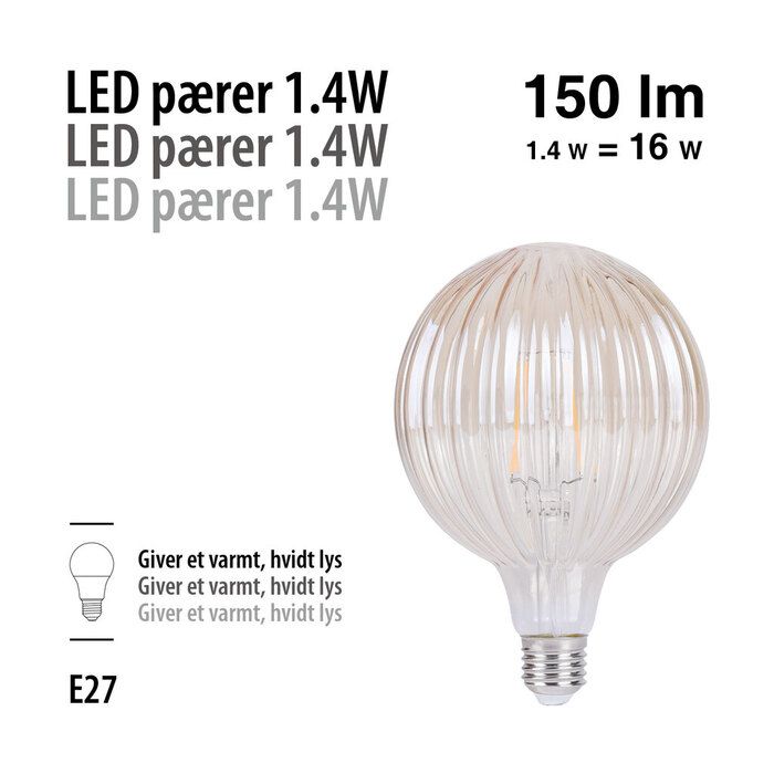 LED-pære Stripes Amber 1,4 W E27