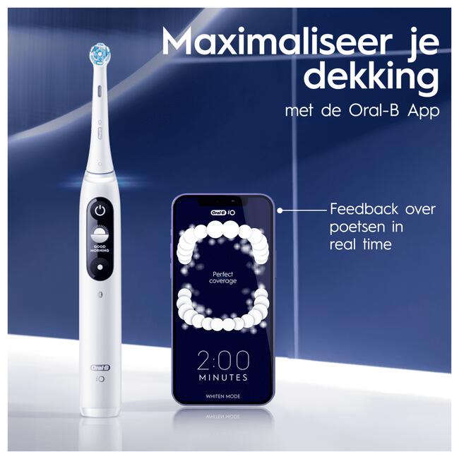 Oral-B iO 6 Wit & Roze 2 Elektrische Tandenborstels By Braun