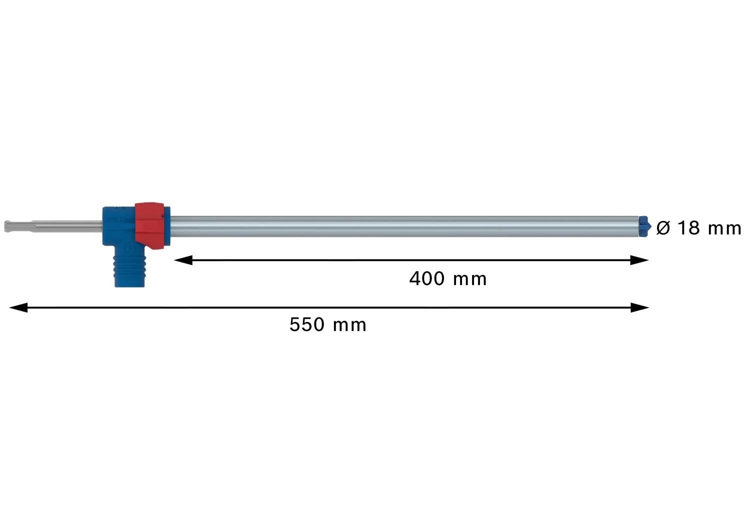 Bosch 2608901779 EXPERT Hamerboor SDS Clean SDS plus-8X - 18x400x550mm met connector