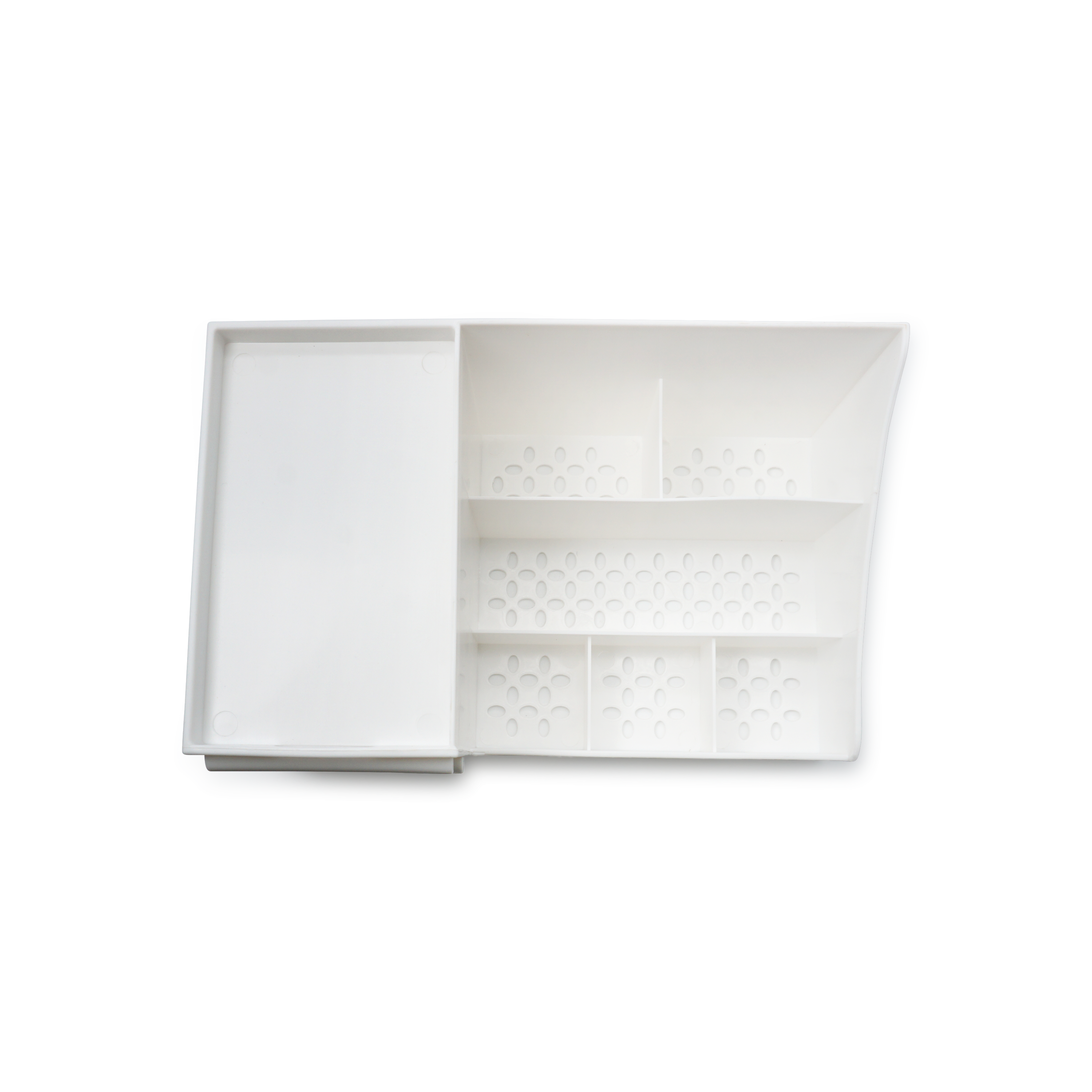 (280x125x175mm) Acryl Beauty Make Up Organizer Aufbewahrungsbox 9 Fächer - Weiss