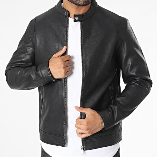 Veste Cuir Rocky Noir