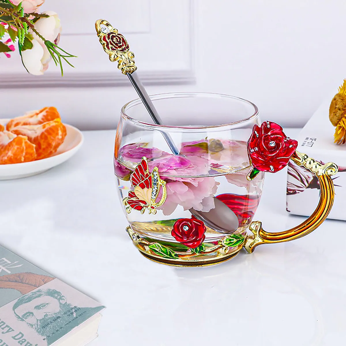 Sommerfuglkopp Blomsterkopp Kaffekopp Tekopp 330 m