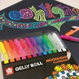Stylo roller encre gel Gelly Roll Moonlight étui de12