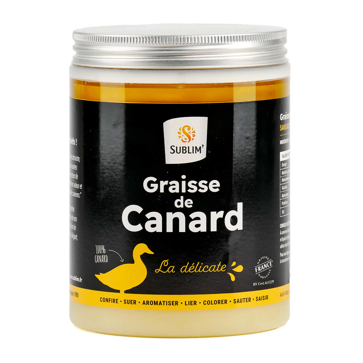 Graisse de canard Sublim' - La délicate - Sublim'