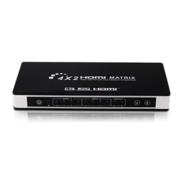 INF Matrisebryter HDMI 4 x 2 UHD 4K2K 3D med EDID-funksjon