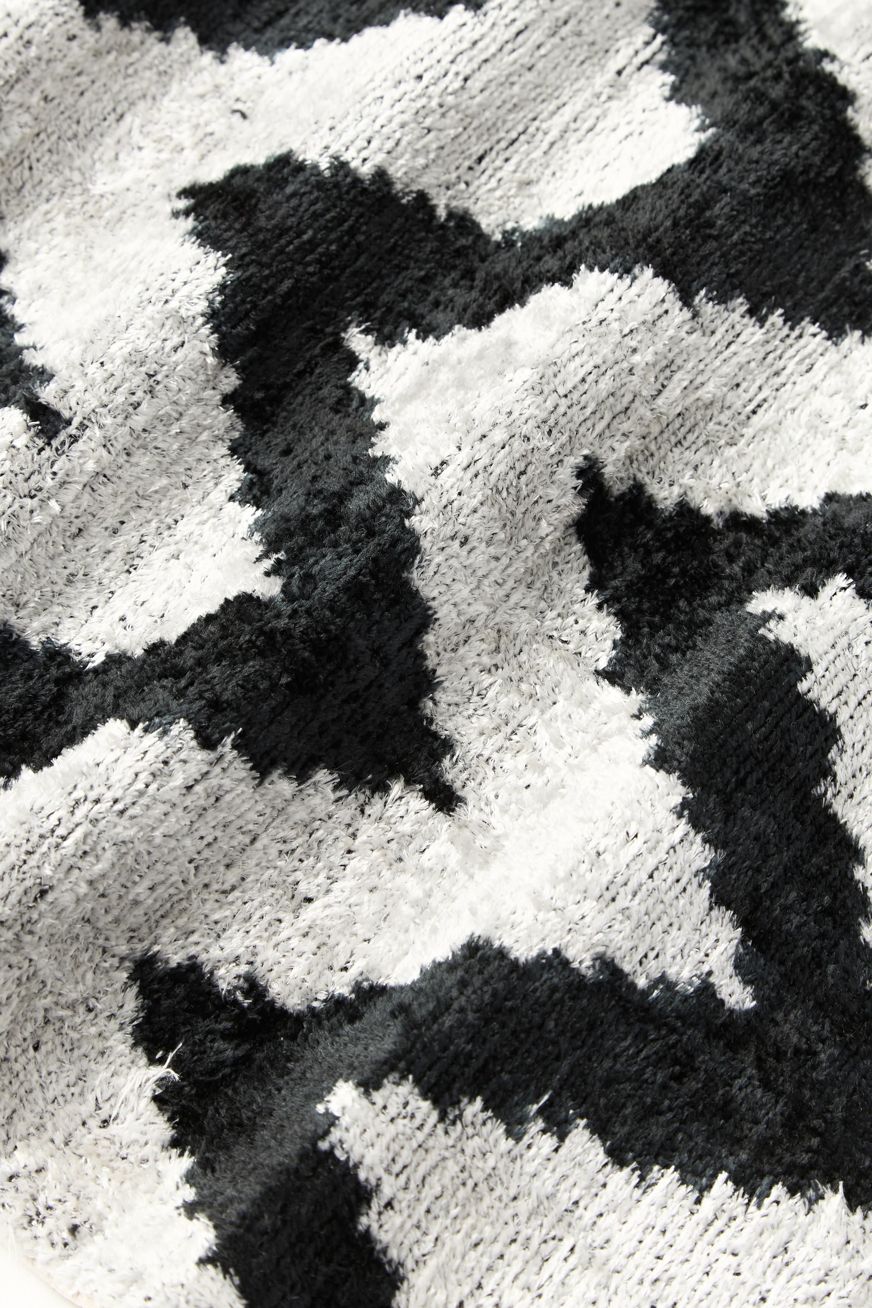 Zijden fluwelen kussenhoes Velvety met zigzag patroon