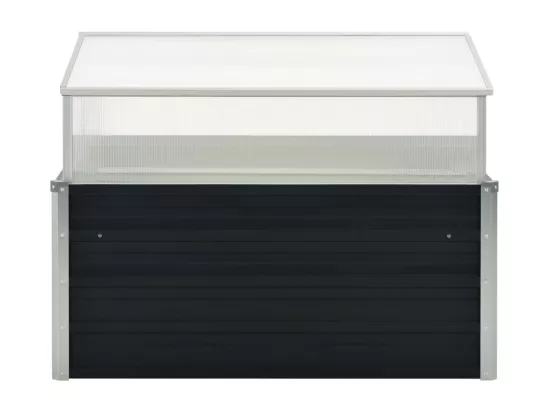 Serre Anthracite 100x100x77 cm Acier galvanisé