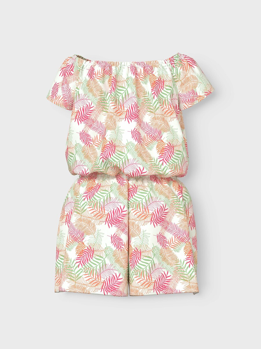 DÊ UM NOME A ELE<br>Shorts combinados com estampa tropical