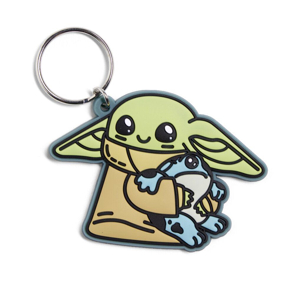 Porte clé Star Wars baby yoda caoutchouc vert