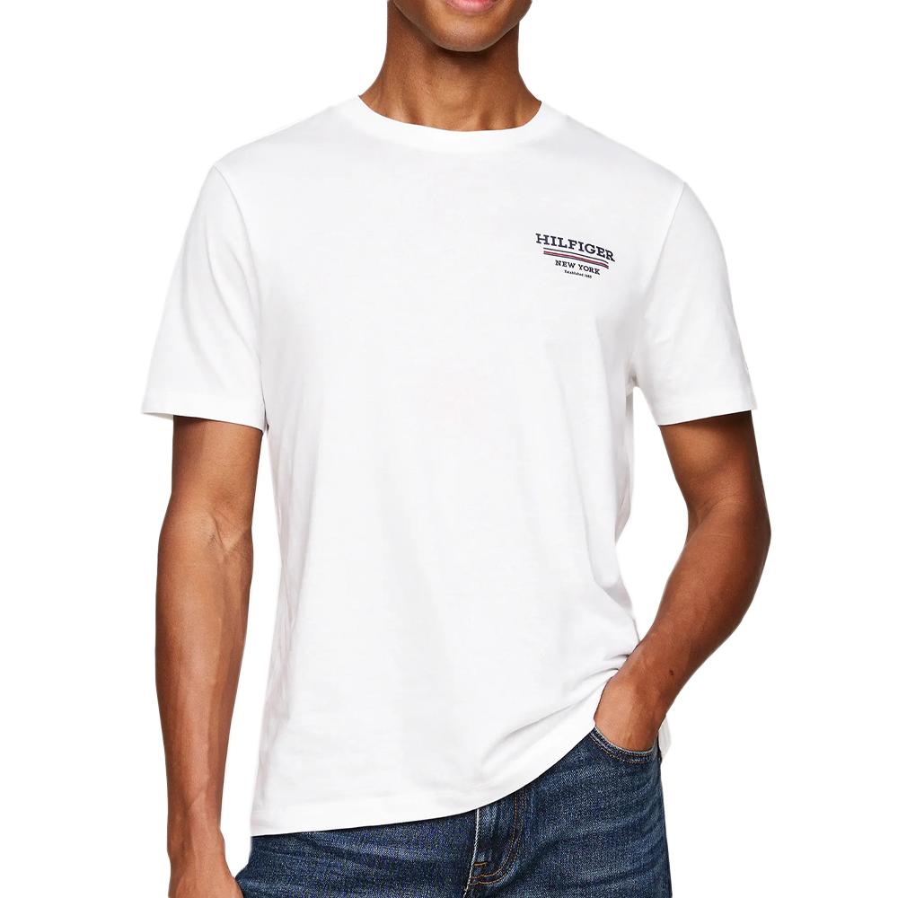 Tommy Hilfiger T-shirt Blanc Homme Tommy Hilfiger Global