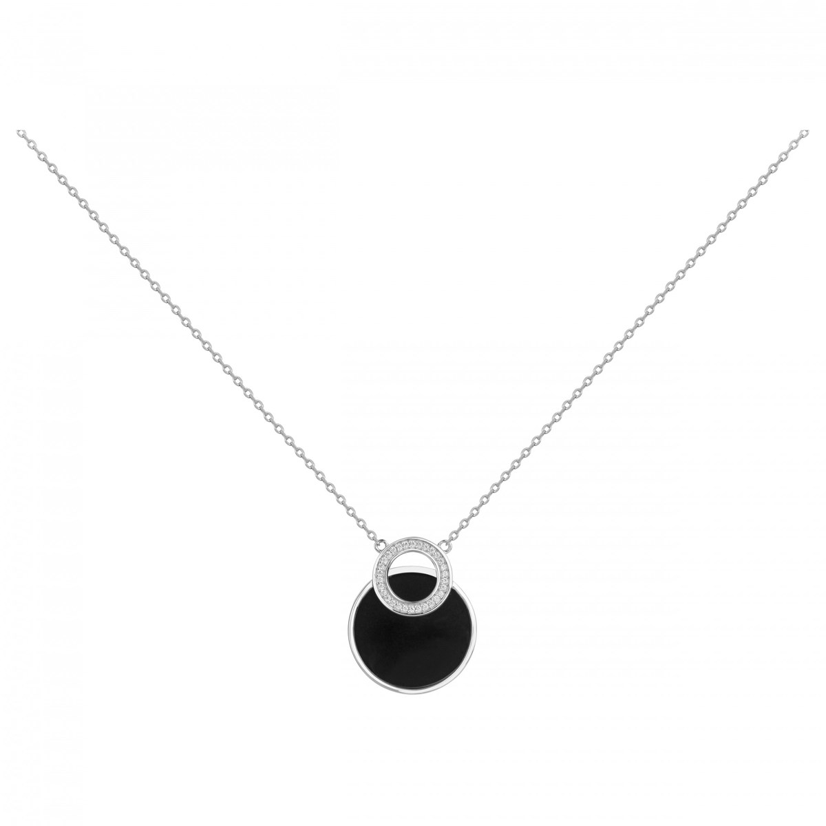Collier en Argent avec oxyde de zirconium blanc