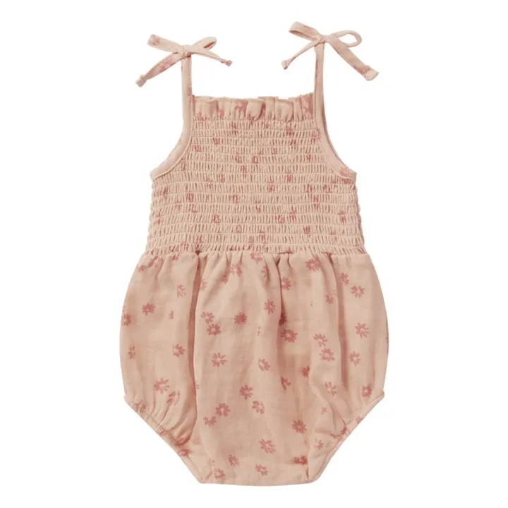Rylee + Cru Barboteuse Kaia Fleurs | Rose