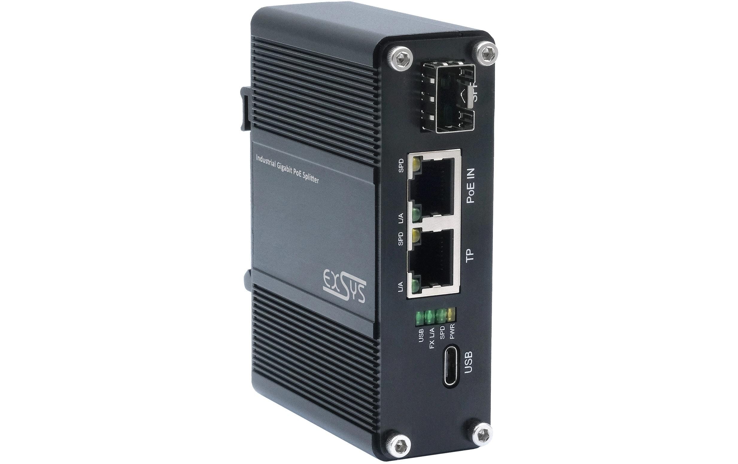 PoE Splitter EX-60328<br>PoE++ Gigabit-Splitter mit 60 W Leistung