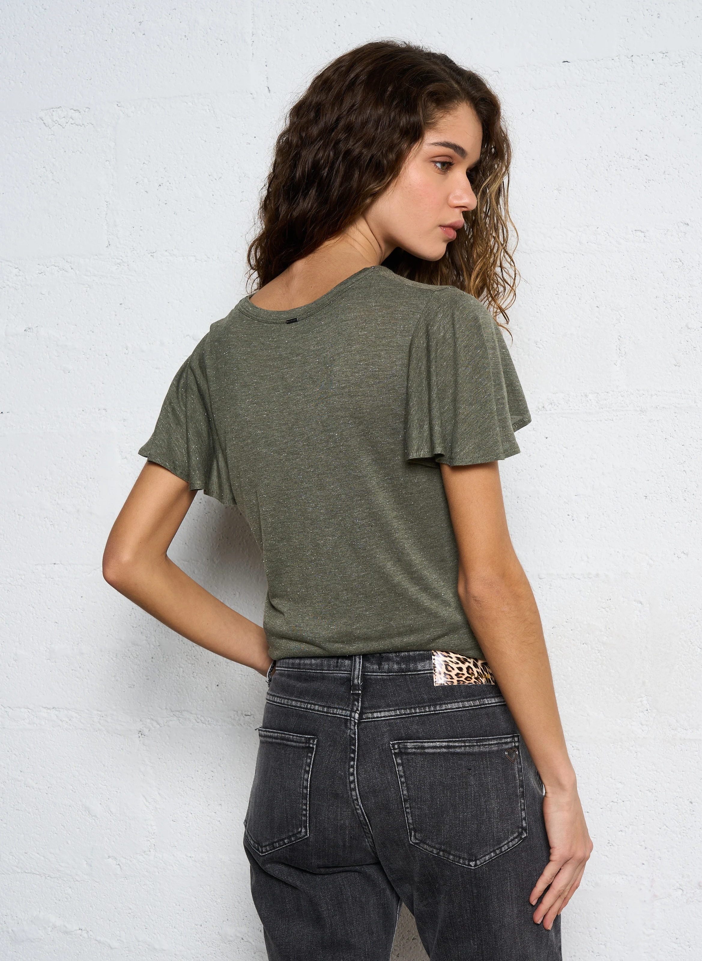 Tee-shirt droit manches courtes| Kaki