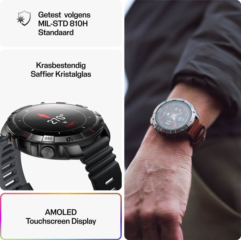 Polar - Grit X2 Pro - GPS-Horloge - Titan - Saffierglas - Stalen Kast