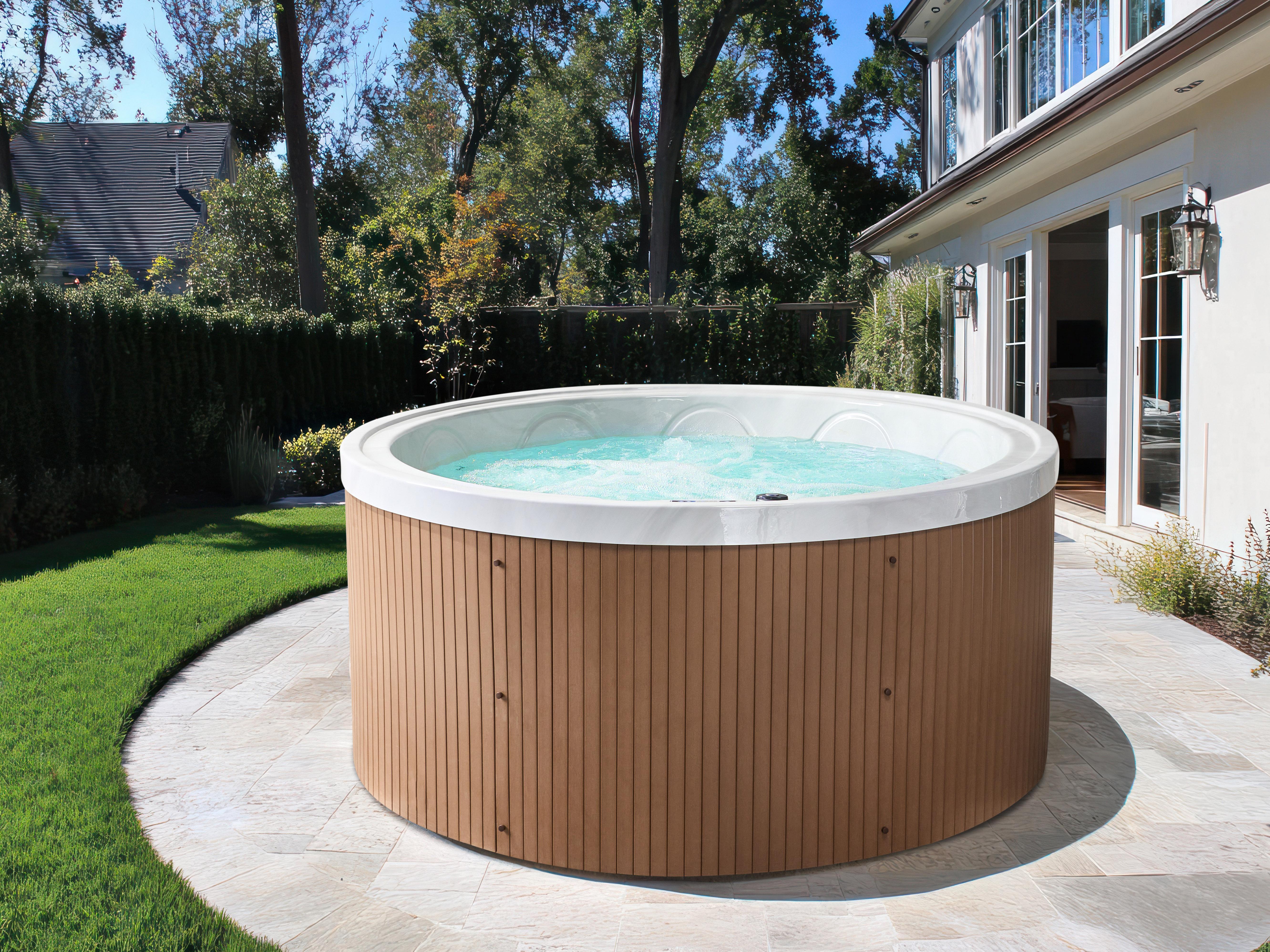 Buiten hottub met LED MARFIL Wit