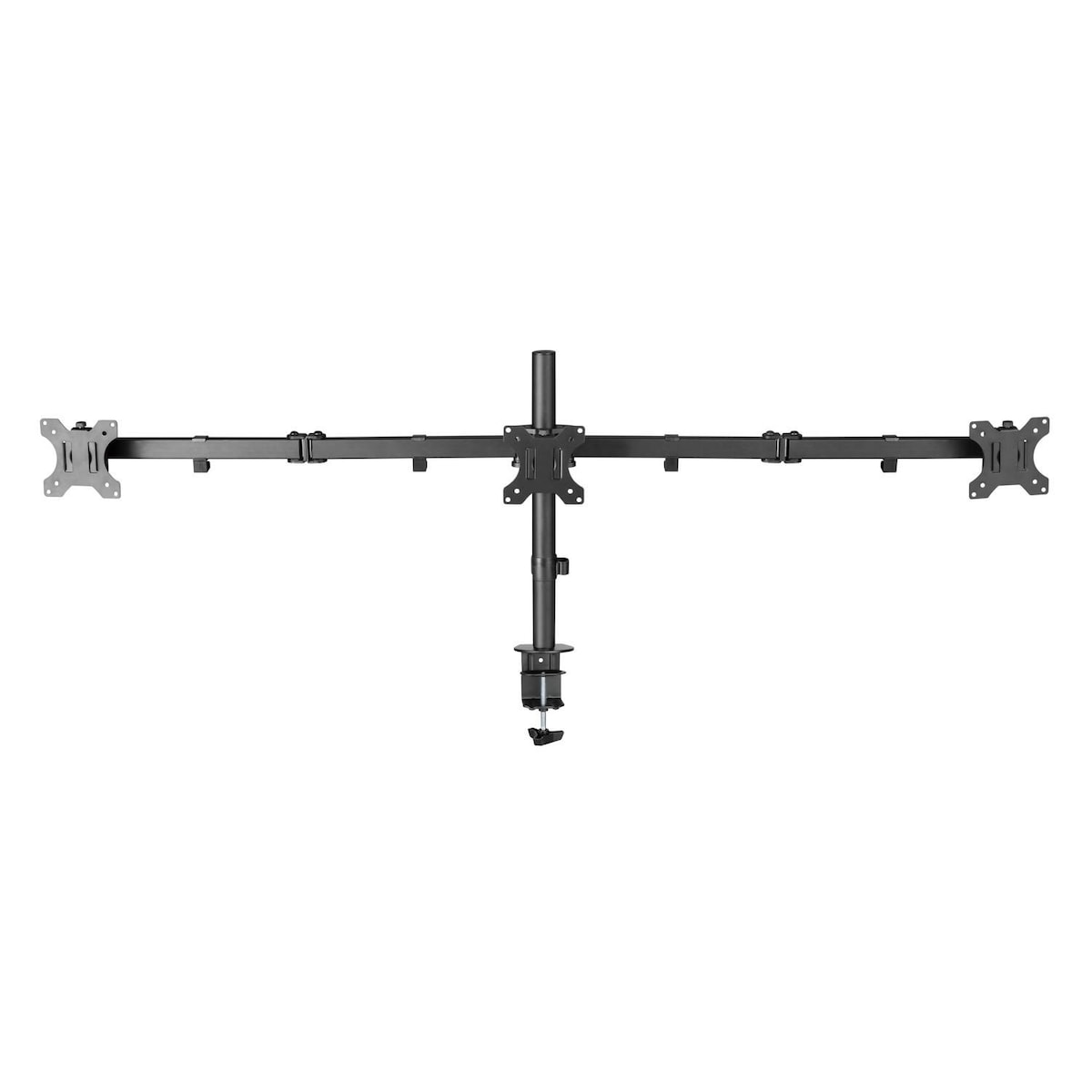 NÖRDIC Monitorarm Table Bracket for tripper skjermer 13-27 tommer i stål, vippbar, roterbar og roterbar, svart, skjermbrakett