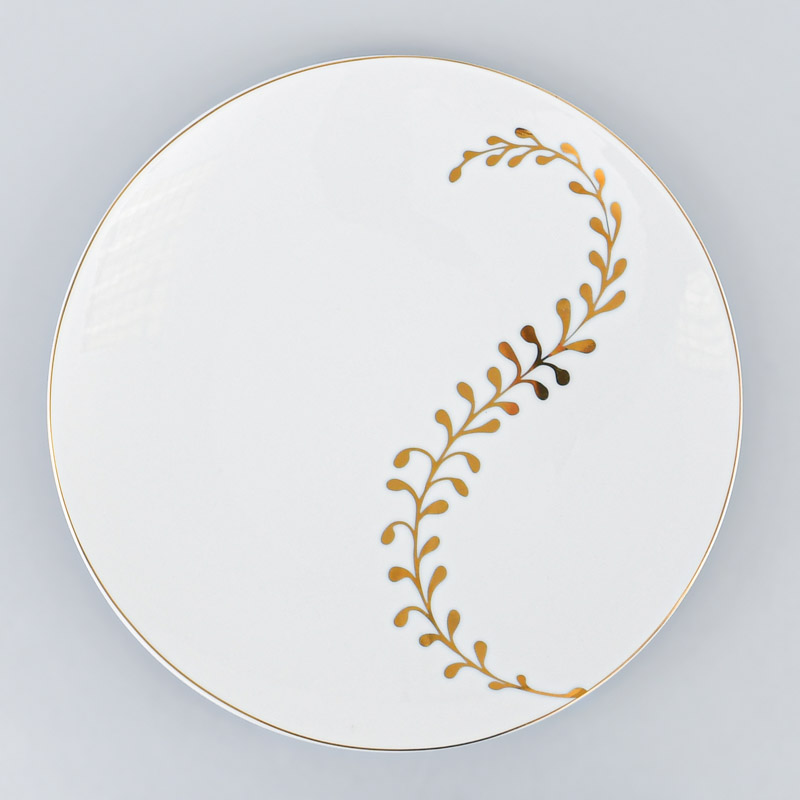 Assiette plate 'Palmire' filet or