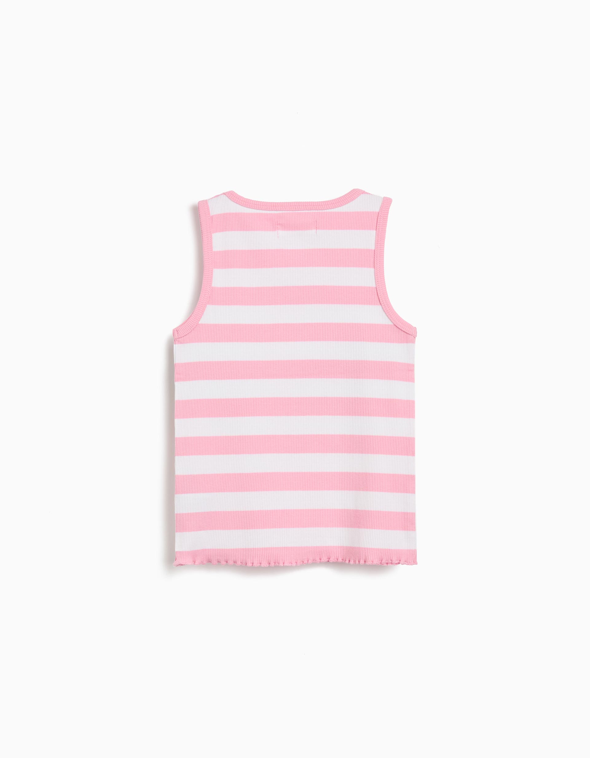 T-shirt sem Mangas, Menina, Rosa