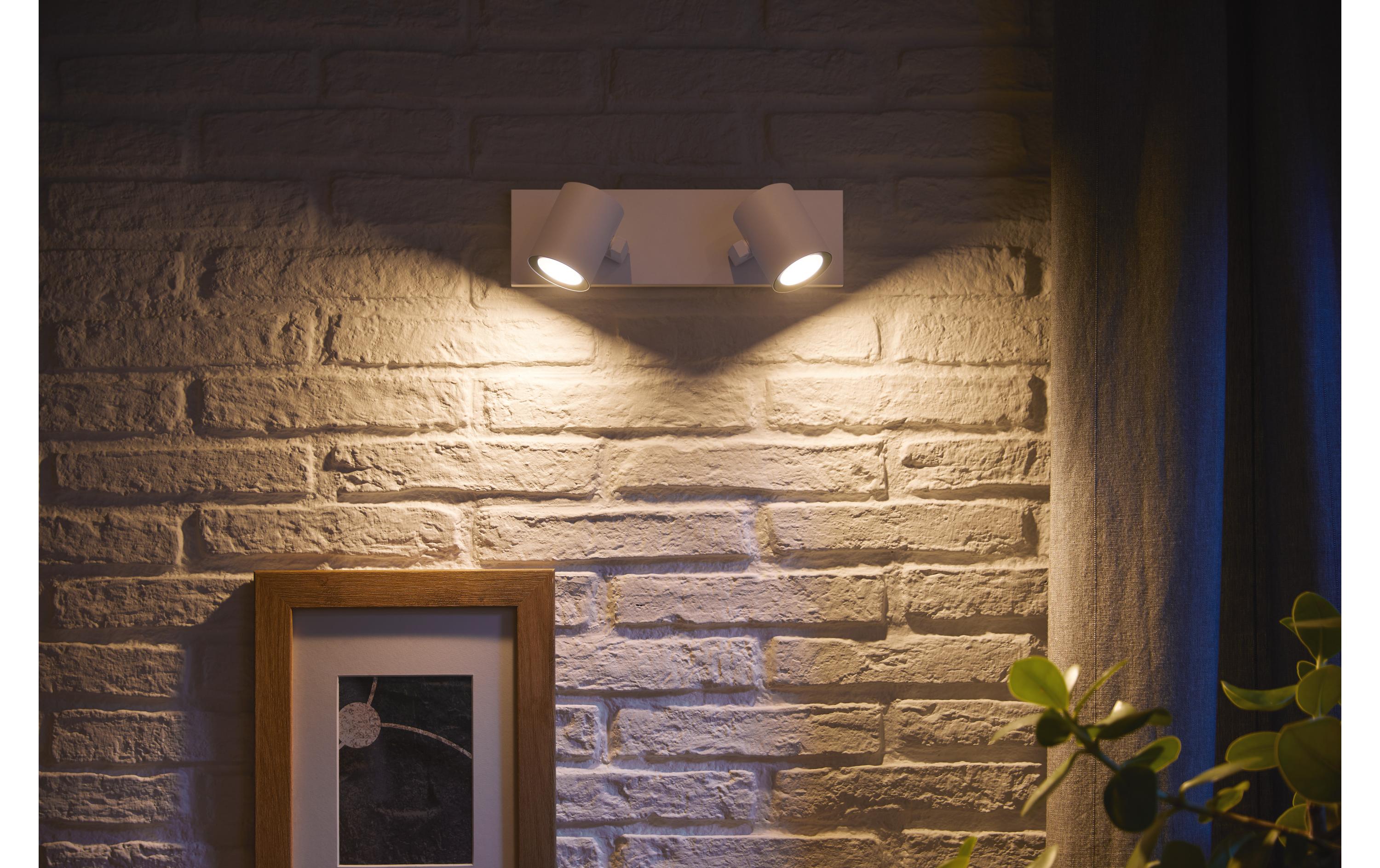 White & Color Ambiance Argenta 2er-Spot Weiss<br>Licht in allen Farben