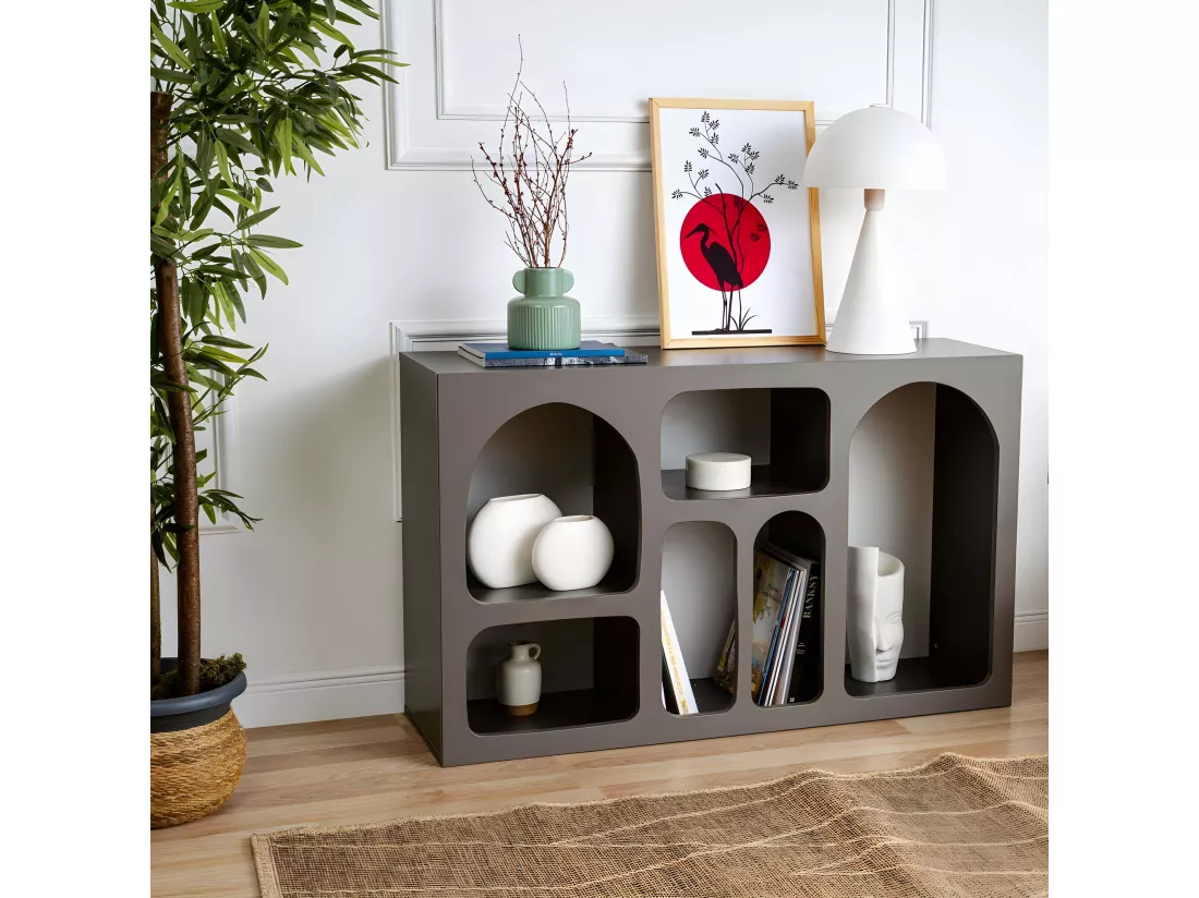 Console style contemporain Antares L120xH74cm Blanc