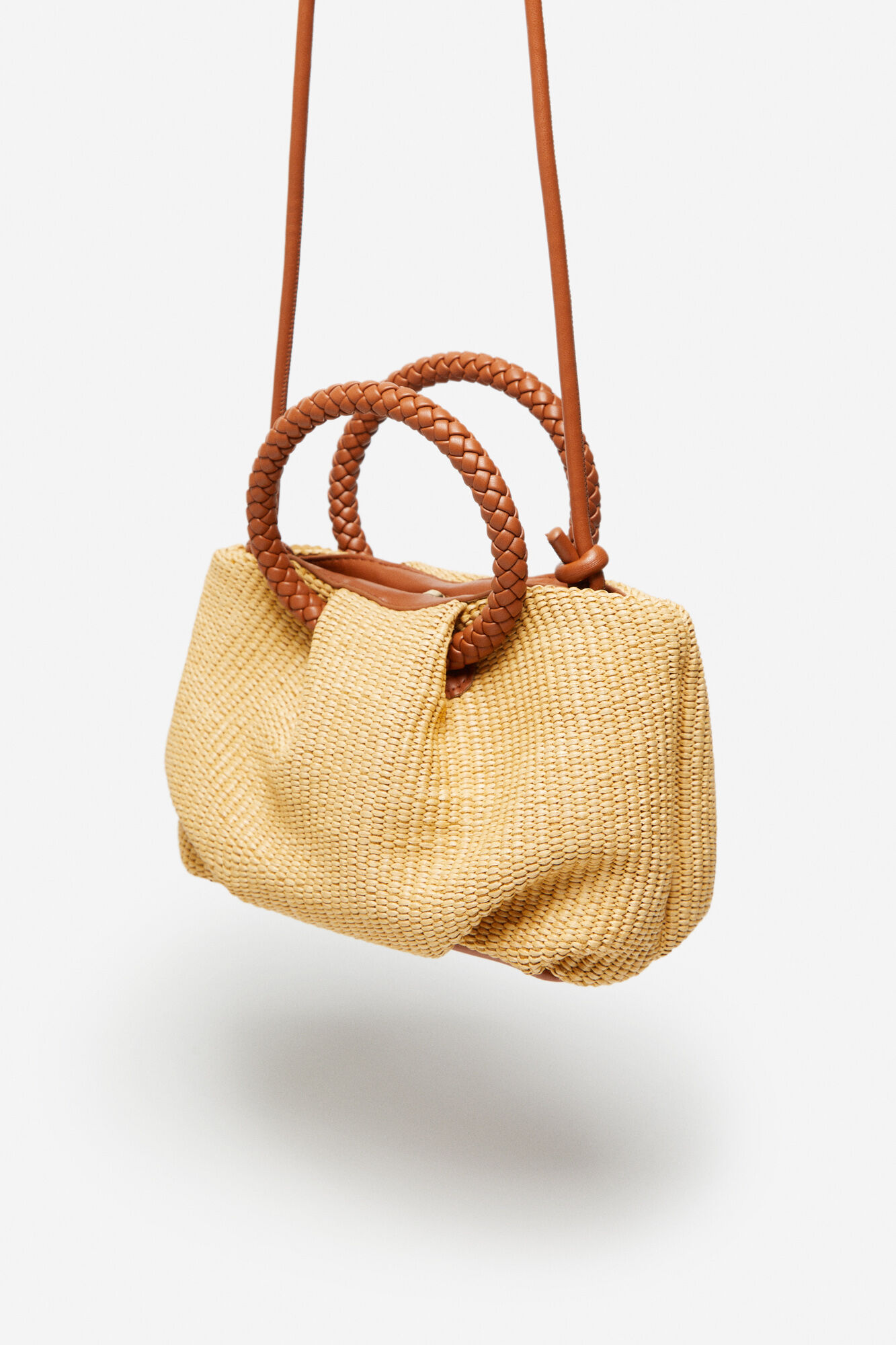 Bolso bandolera asa trenzada - Arena