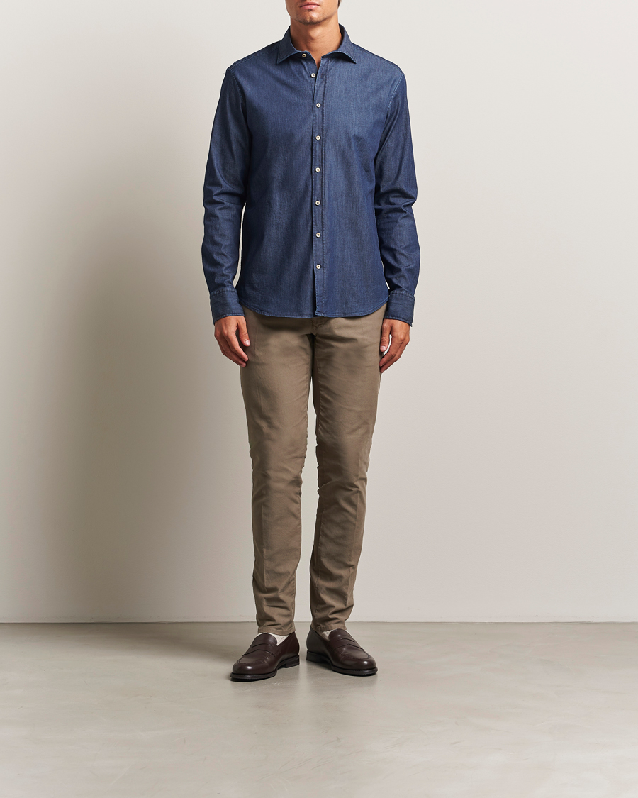 Incotex Slim Fit Garment Dyed Slacks Taupe