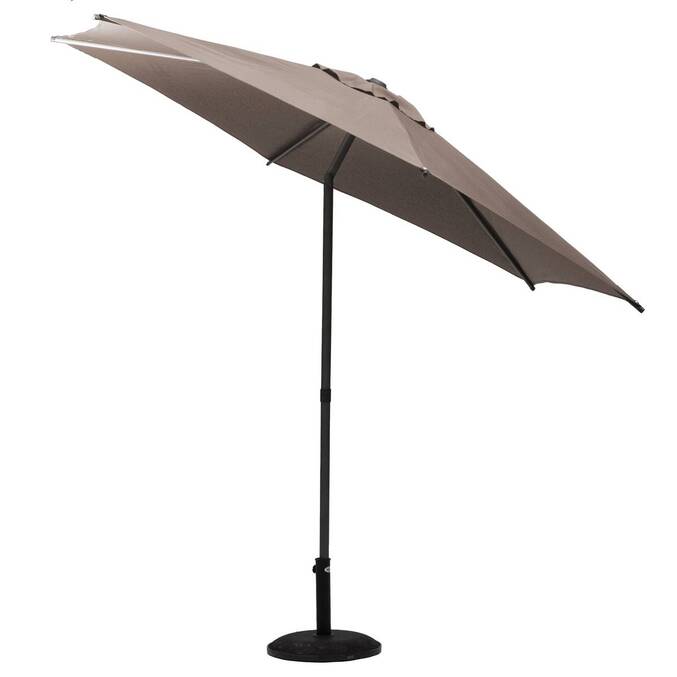 Parasol droit rond inclinable SOYA Taupe