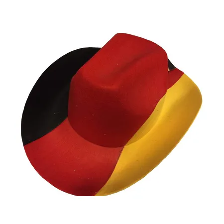 Goodmark Cowboyhut Deutschland, 3-farbig schwarz/rot/gelb