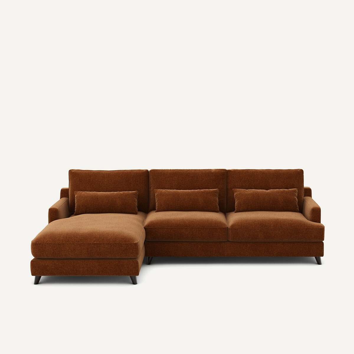AM.PM<br>Sofá de canto em veludo chenille, Alwine