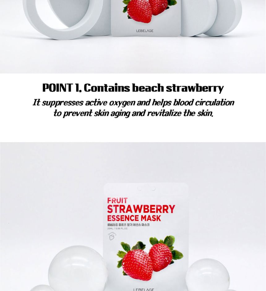 LEBELAGE - Fruit Essence Masker - 12 Soorten