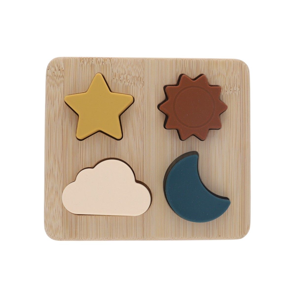 Puzzle en silicone et bois - Curiosité du ciel Mercredi et Patati