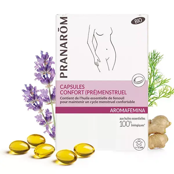 Pranarom Aromafemina Organic (Pré)Menstrual Comfort 30 cápsulas