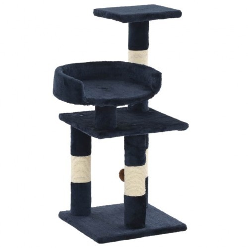Arranhador de sisal para gatos, azul marinho