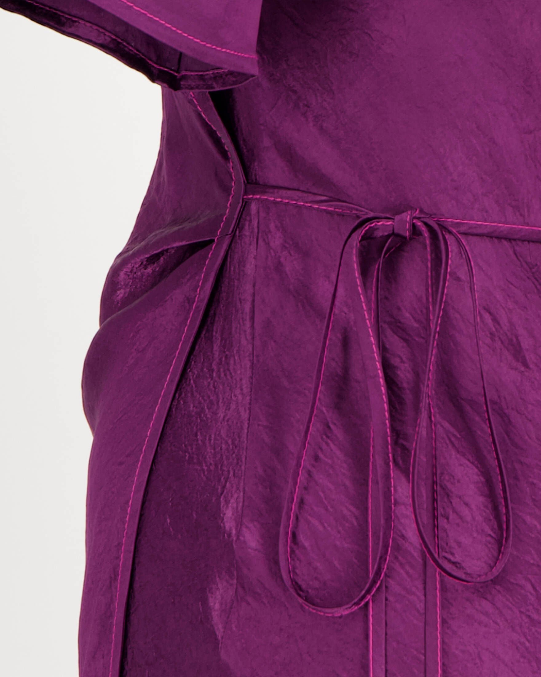Acne Studios| Damen Satinkleid Regular Fit kurzärmelig