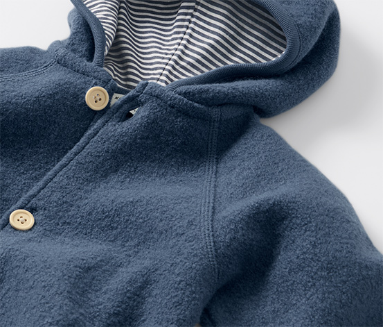 Baby-Walkoverall mit Merinowolle, blau
