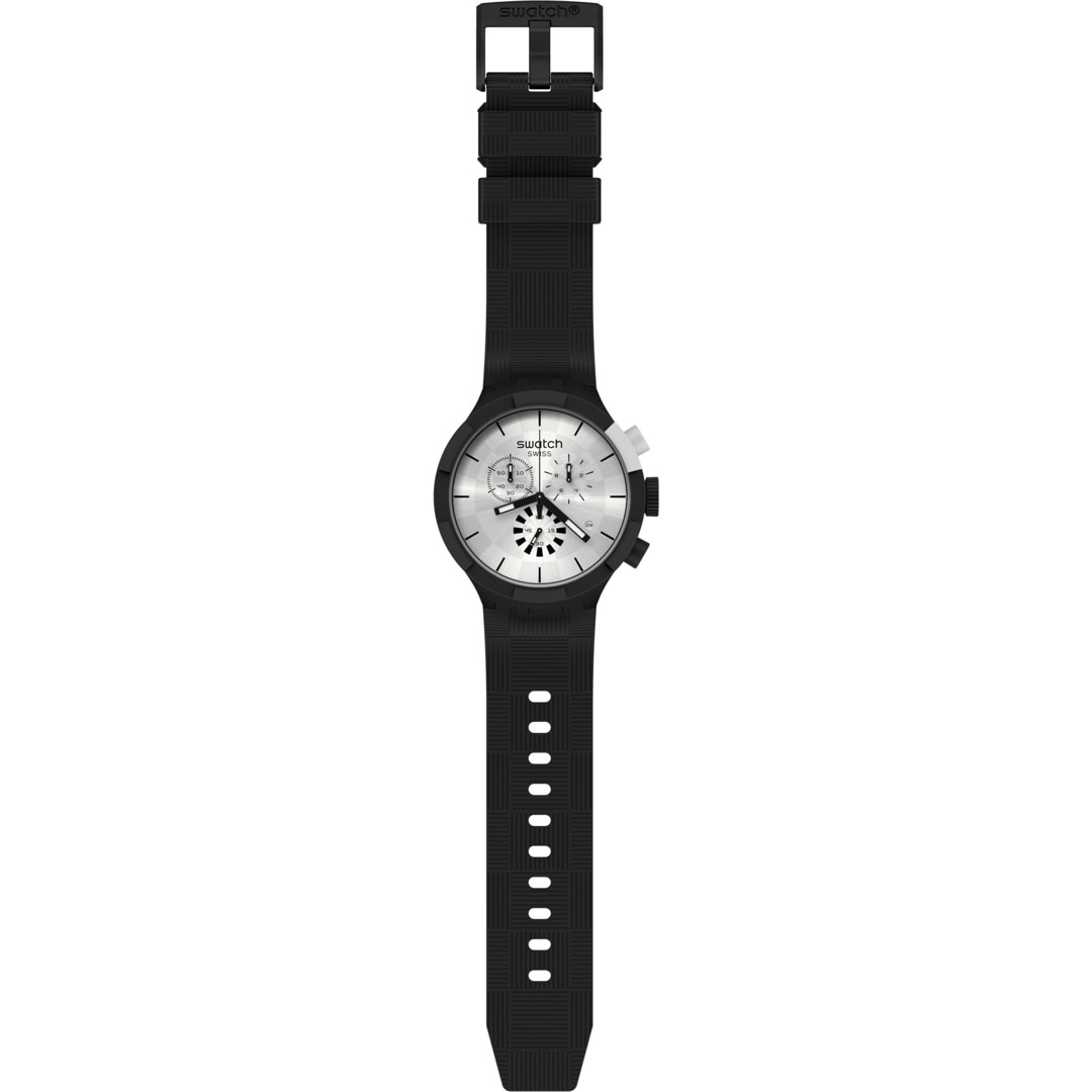 Swatch Big Bold Chrono Chequered Silver