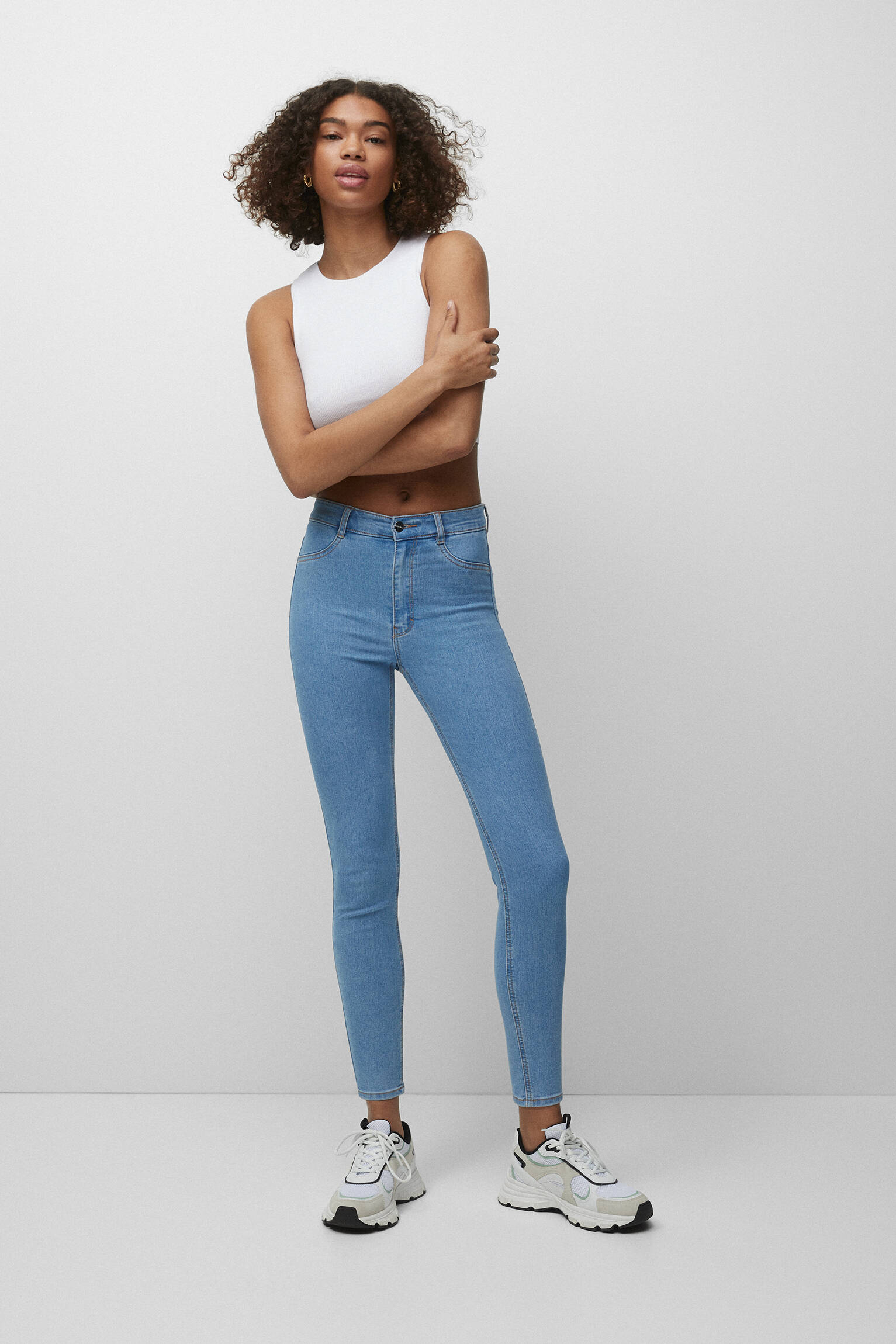JEGGING DE CINTURA ALTA - AZUL
