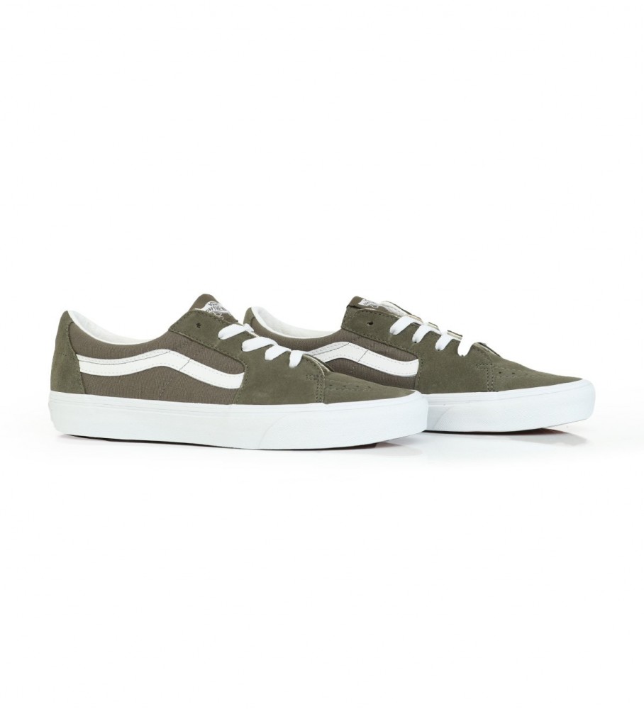 Tênis Vans Sk8-Low de camurça verde