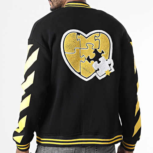 Veste Teddy 7421 Noir Jaune