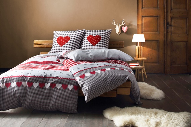 CASATEX Bettwäsche »Herz-Karo« 2 Stk. tlg. niedlichem Herz-Karo Design