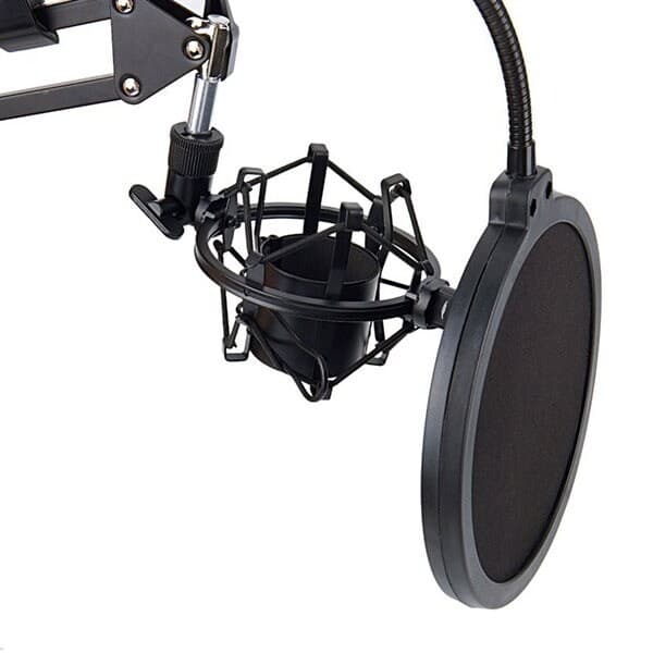 Bordstativ til mikrofon med popfilter