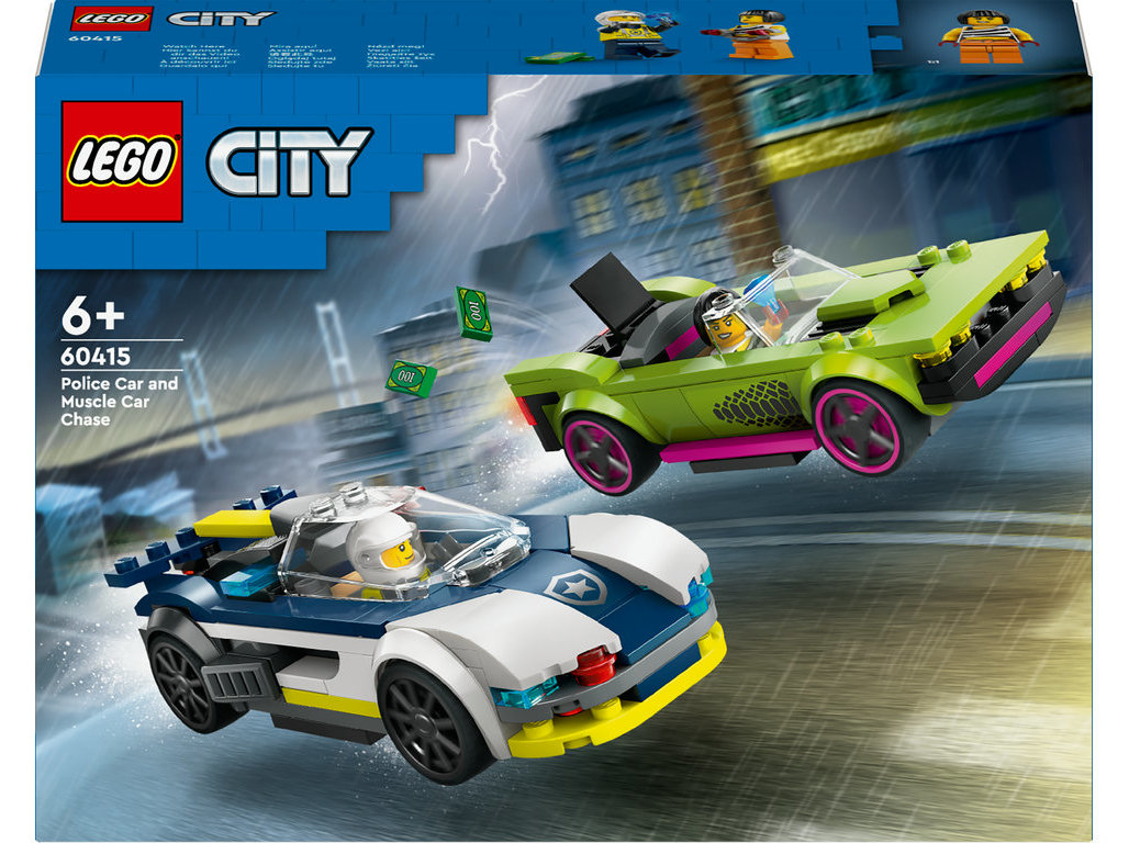 PERSEGUIÇÃO DE CARRO DA POLÍCIA A MUSCLE CAR LEGO CITY POLICE